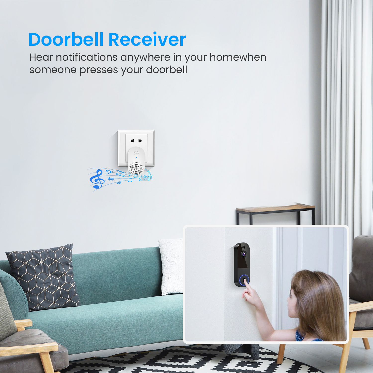 Video Doorbell Camera Wireless Voice Intercom Monitoring Wifi High-Definition Night Vision Smart Doorbell Digital Cat Eye
