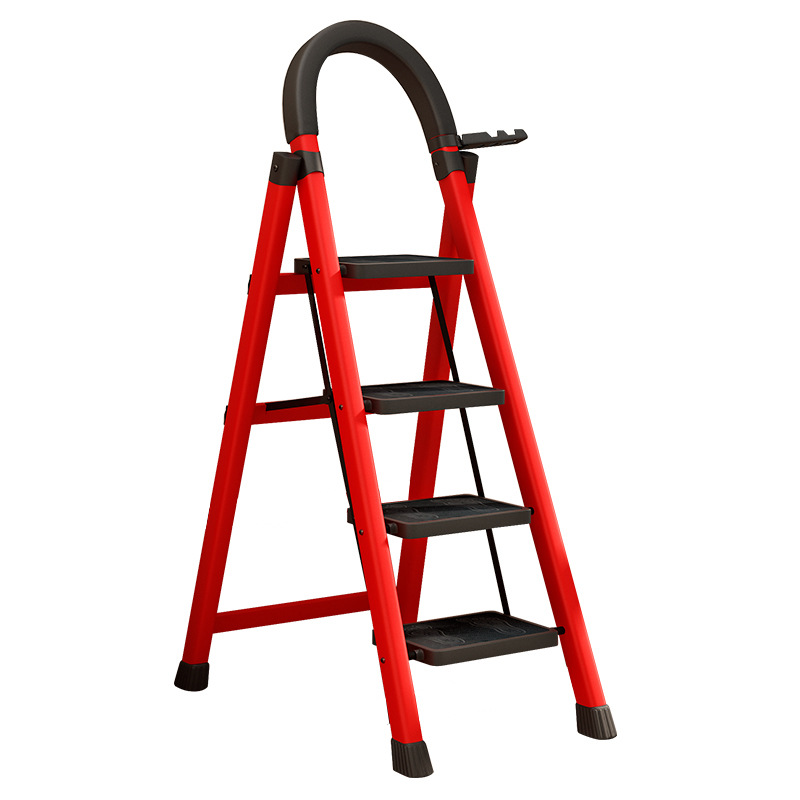 Ladder Household Folding Indoor Herringbone Ladder Retractable Portable Thickened Outdoor Five-Step Ladder Manufacturer