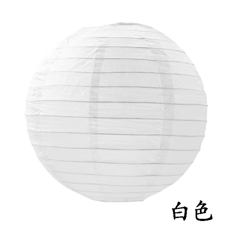 Wholesale Round Paper Lantern Spring Festival Mid-Autumn Festival Hand Folding Lantern Portable Wedding Festive Supplies Decorative Arrangement