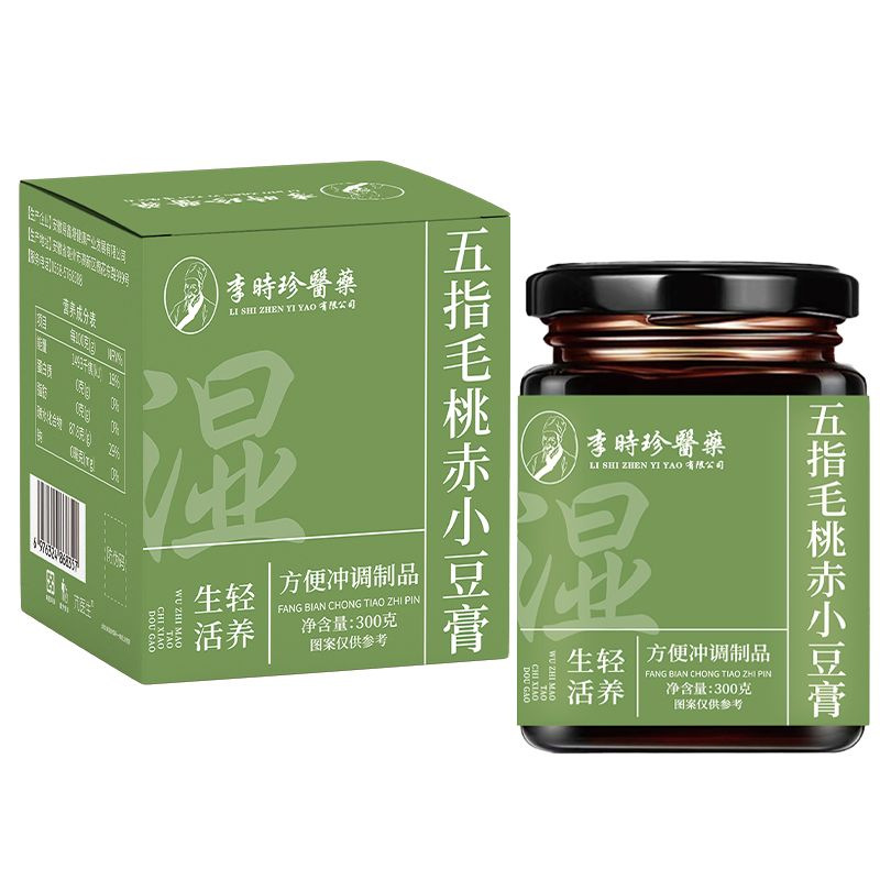 Li Shizhen Medicine Five Fingers Peach Chidou Cream 300g/Bottle Concentrated Beverage Convenient Mixing Products