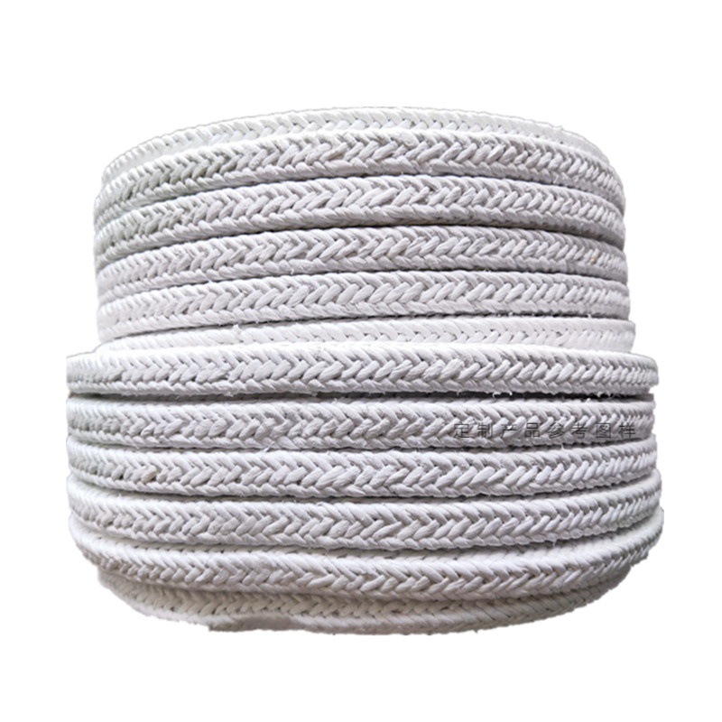 Asbestos Square Rope Fire Retardant Asbestos Rope Oil-Immersed Furnace Door Sealing Packing Oil-Containing Dust-Free Asbestos Packing