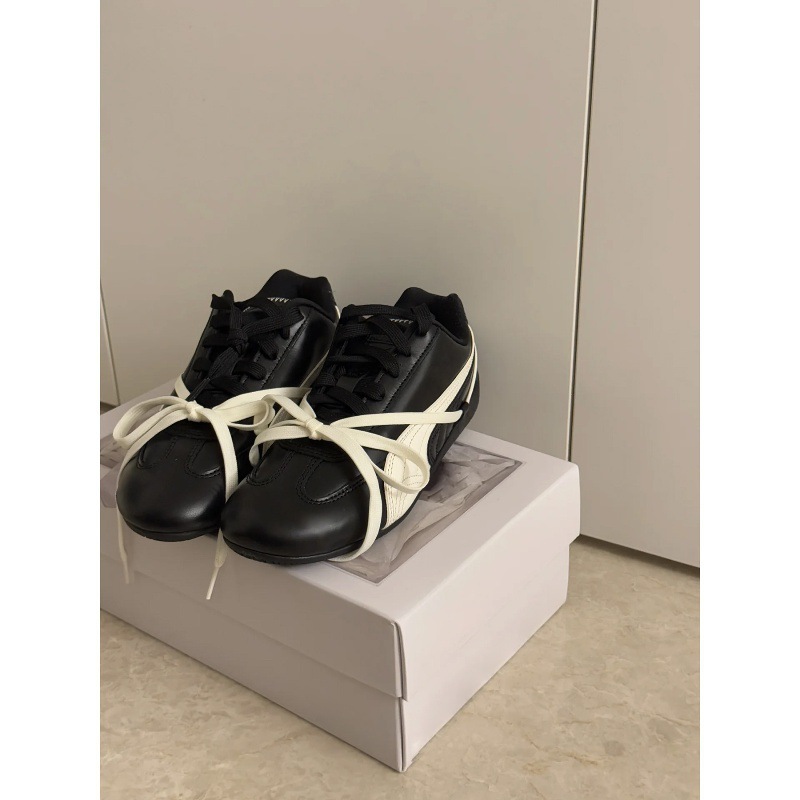 Гонки из натуральной кожи Rose Collaboration, новые ретро кроссовки 2025 года, с цветными блоками, плоские, шнурованные