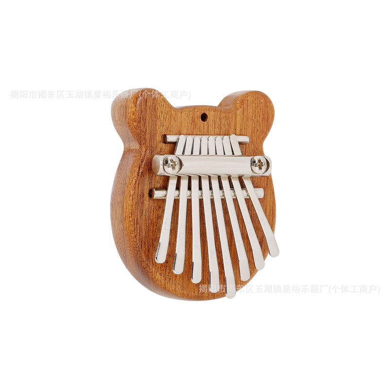 8-Tone Mini Kalimba Solid Wood Kalimba Thumb Piano Pendant Gift Portable Finger Piano