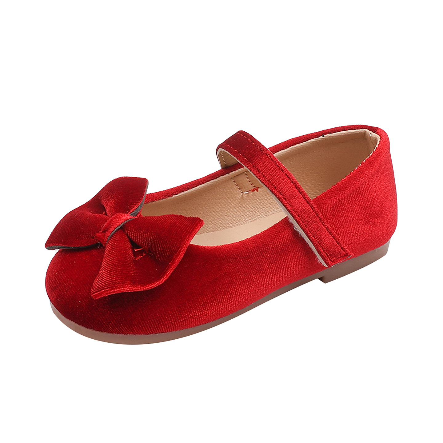 New Spring & Fall Girls' Flats, Princess Shoes, Bow-Knot Flats, Medium and Large Children's Bean Shoes, Dancing Shoes