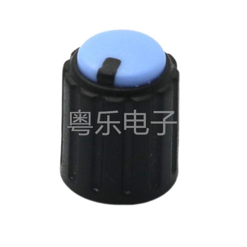 Plastic knob button diameter 10mm high 12mm two-color knob power amplifier volume adjustment straight plastic knob cap