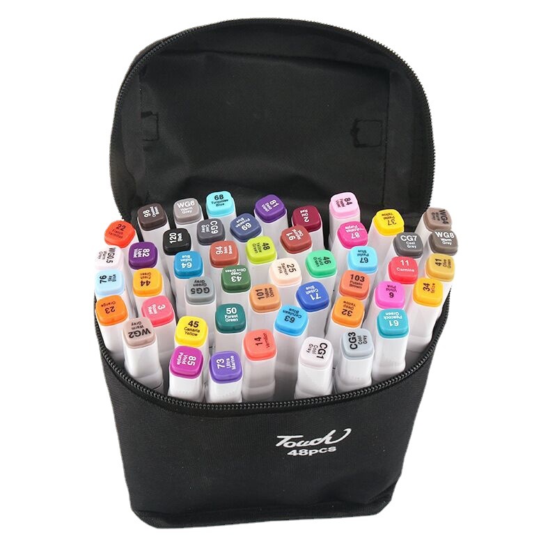 Spot manufacturers produce multi-color double-headed spinning cloth bag marker pen children's painting art class painting