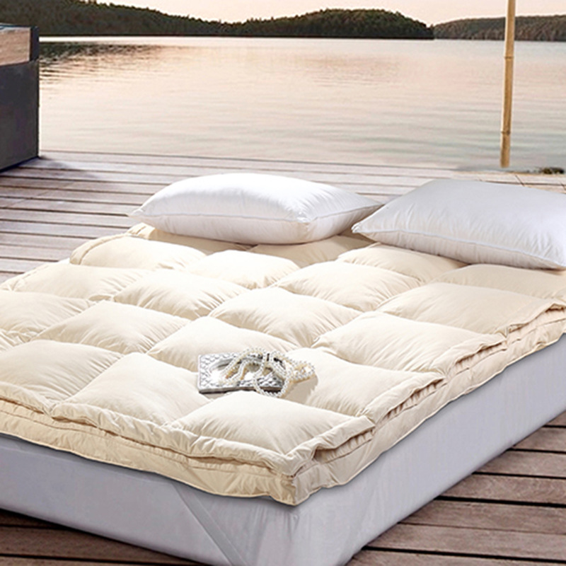 White Goose Down Mattress Feather Cushion Thickened Warm Five-star Hotel Bed Mattress Student Stay Tatami Mattress
