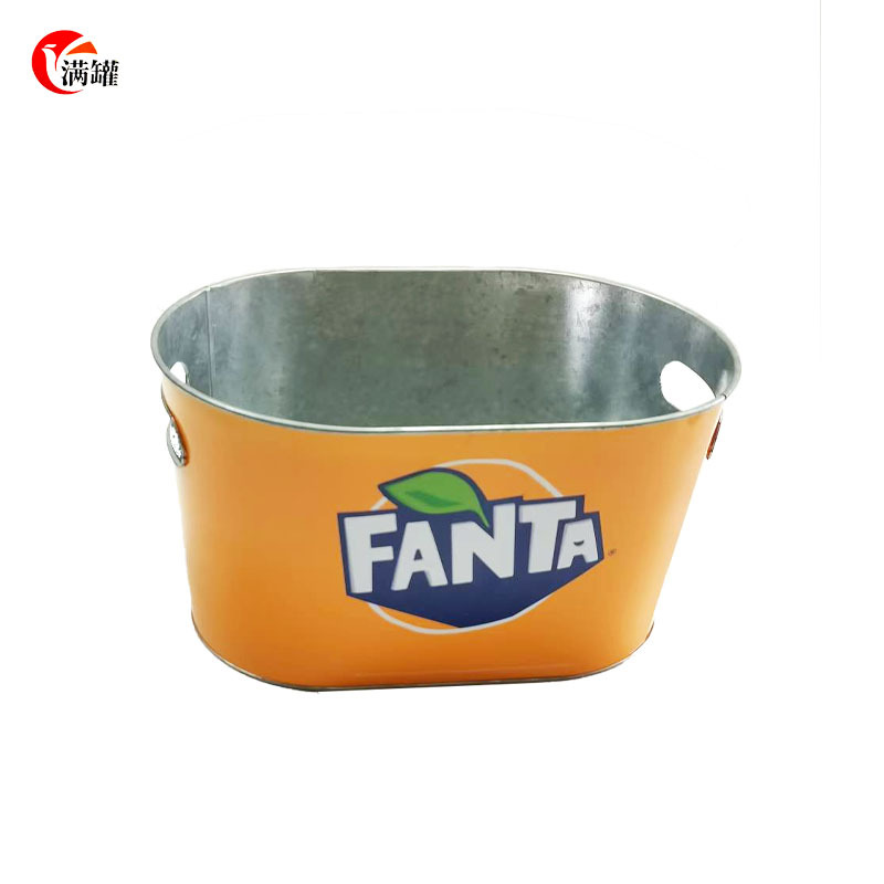 Factory Direct Sales Galvanized Iron Ice Bucket Bar Ktv Satchel Beer Bucket Outdoor Party Metal Small Iron Bucket