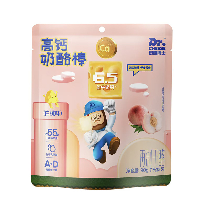 Dr.Cheese Room Temperature High Calcium Cheese Stick 90g (5 in) Original Remade Cheese Dr.Cheese Cheese Stick