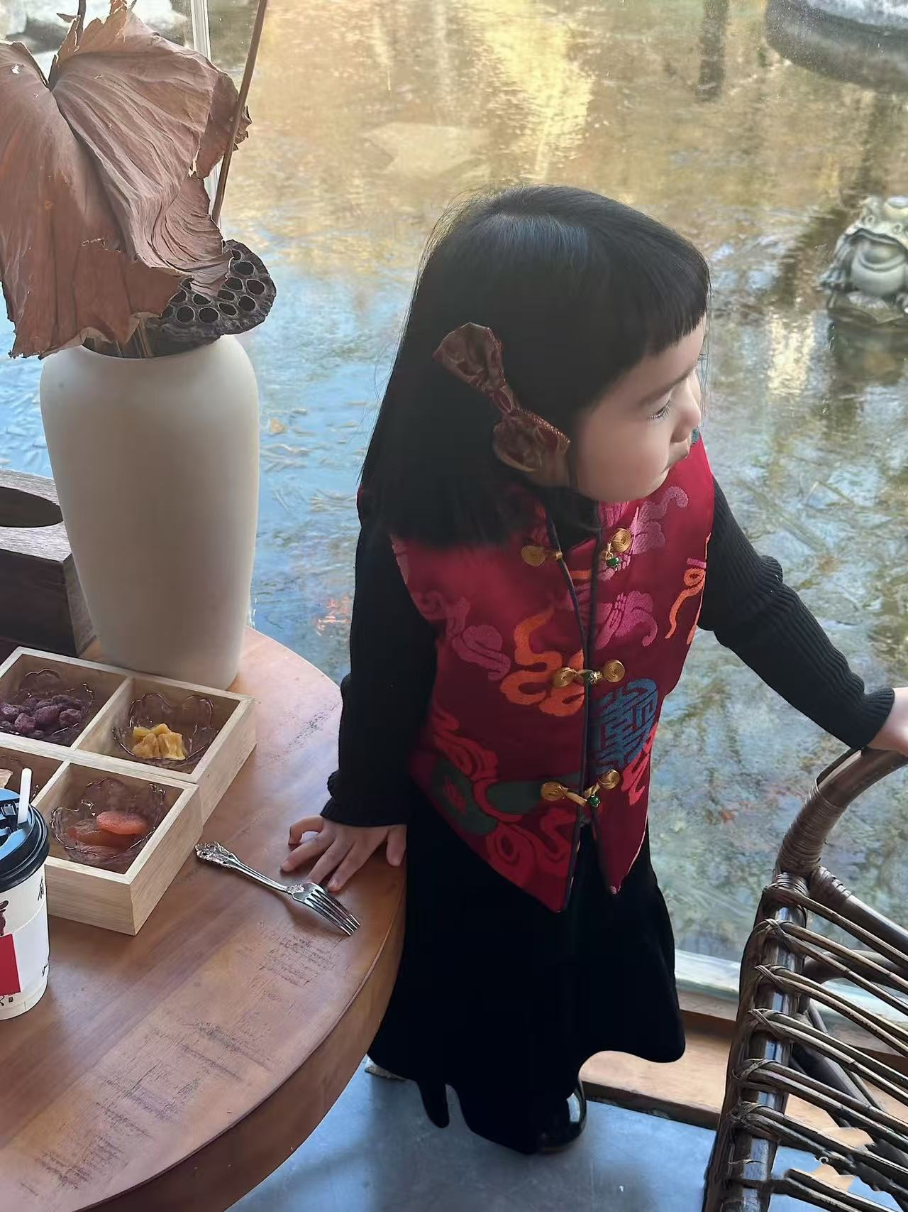 2025 New Style Boys and Girls Colorful Fu Lu Vest Autumn Clothing Chinese Style New Chinese Style Children's Red Hanfu New Year Style