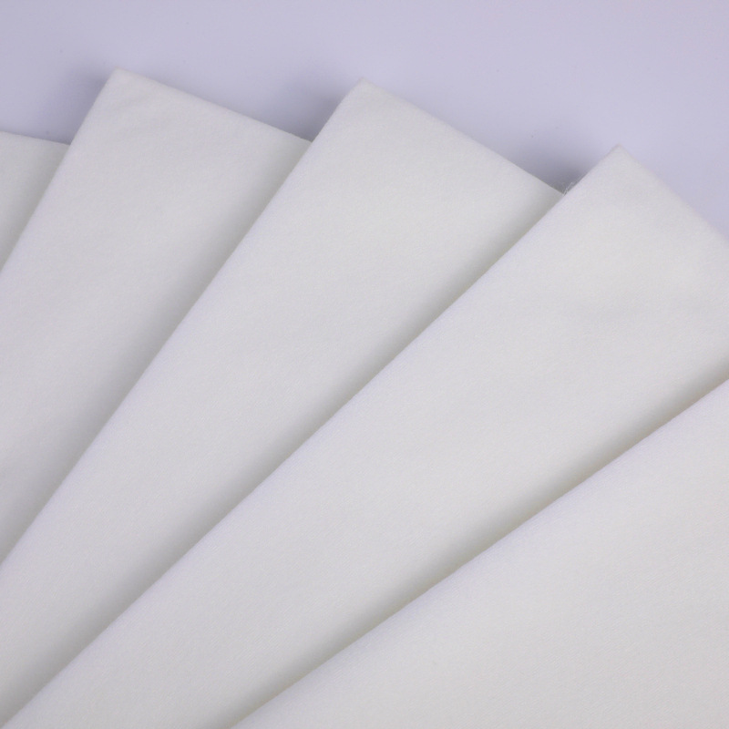 35G white polyester plain weave PET laminated composite panel garment lining spunlace non-woven fabric