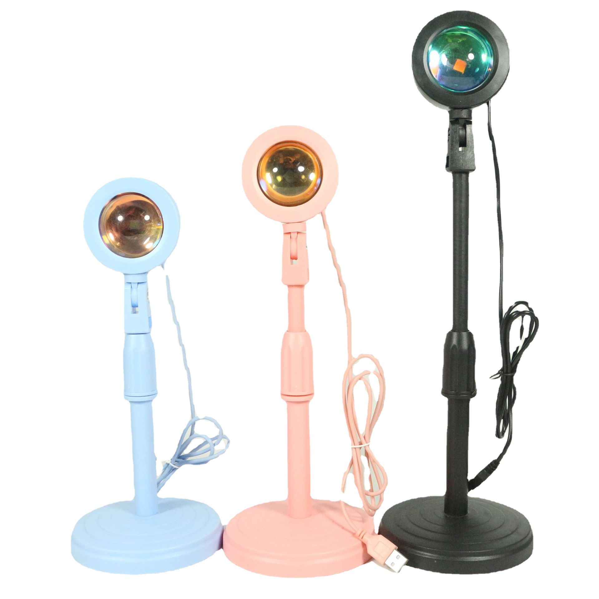 Cross-border sunset light USB floor sunset light atmosphere light rainbow background projection decoration dusk Net red sun falling light