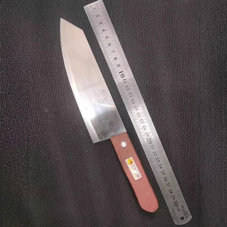 Factory Direct Sale Yiwu Specializes in 173 Dollar Internet-Famous Wooden Handle Kitchen Stainless Steel Knife, Vegetable Knife, Slicing Knife