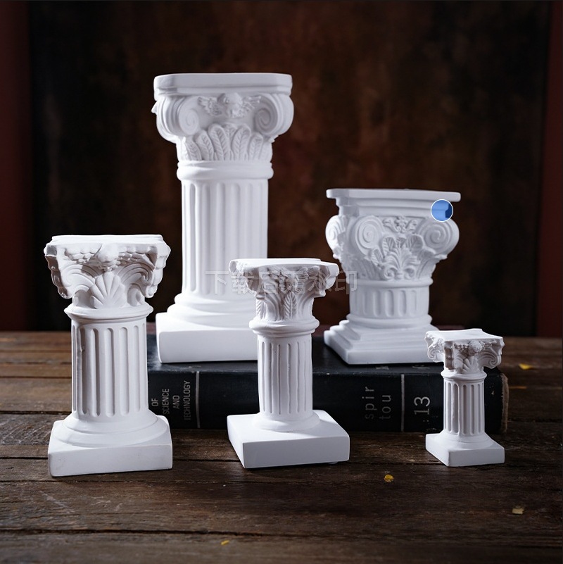 Скандинавский римский колонный подсвечник, фотопродукты для фона, декор для стола в гостиной, украшения, изделия ручной работы