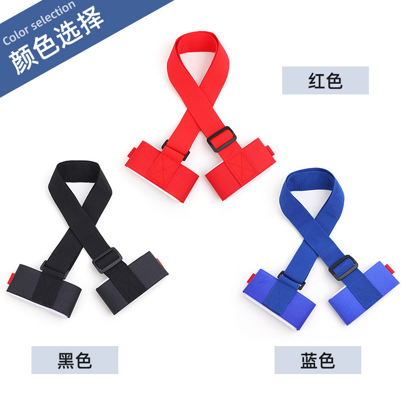 Cross-border in stock Ski Strap Portable Adjustable Double-board Snowboard Fixed Strap Sledge Strap Adjustable Sledge
