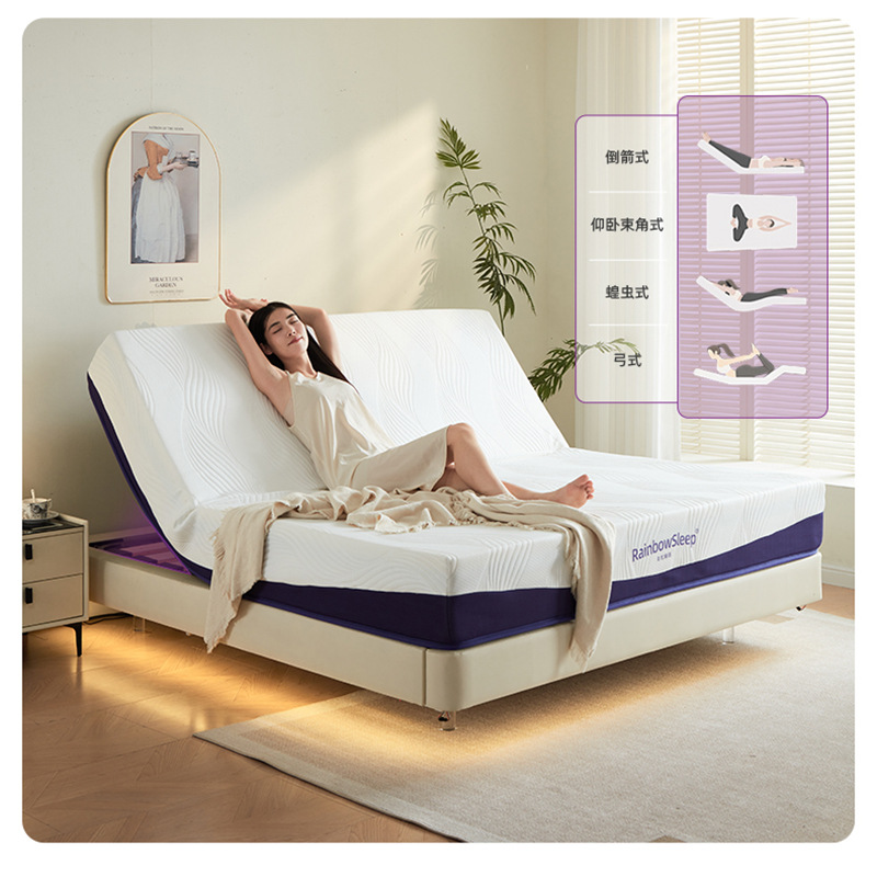Cross-Border Smart Electric Mattress Hotel Massage Can Lift Nursing Home Remote Control Mattress Confinement Center Simmons