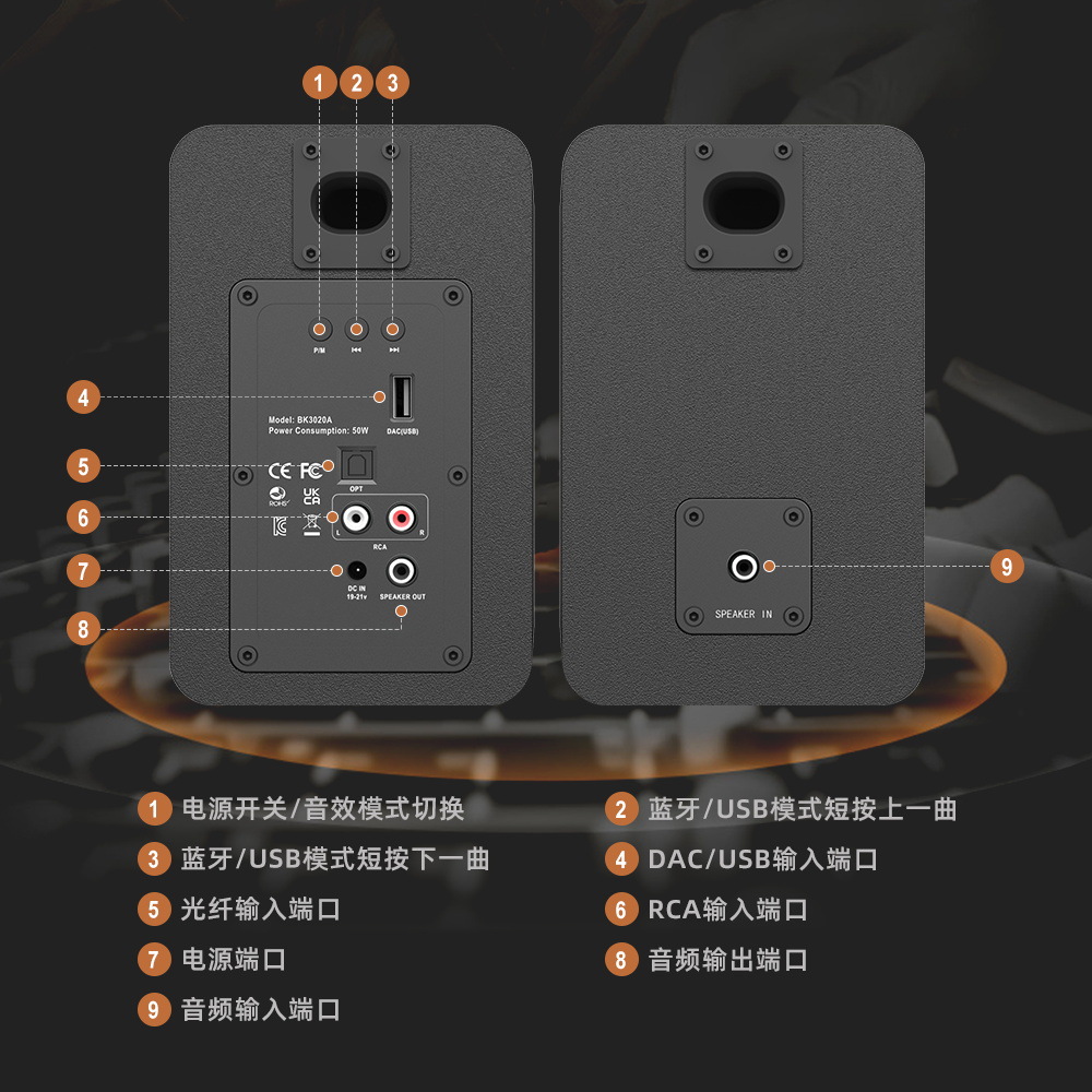 Bookshelf Speakers/Hifi Monitor Speakers Bookshelf Speakers Home Theater Computer Speakers