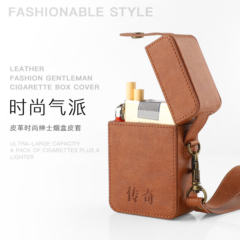Cigarette Case Protective Cover Leather Cigarette Case Gift Wrapping Cigarette Leather Protective Cover
