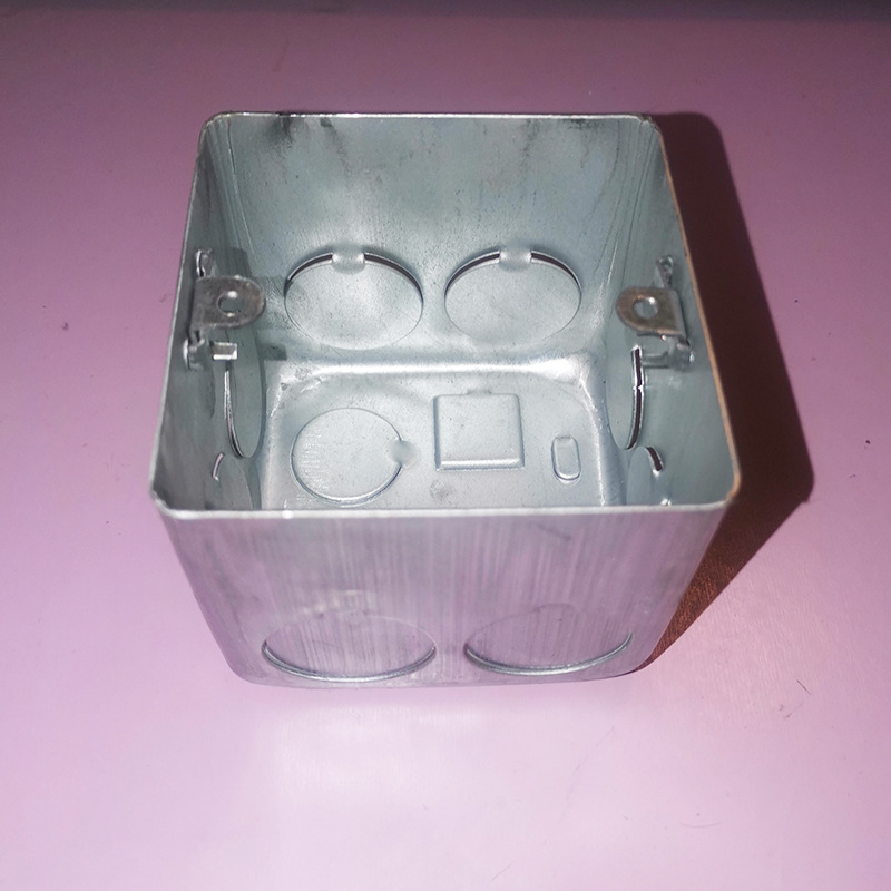86 Type Metal Junction Box Iron Box for Engineering Embedded Concealed Switch Base Box 86 Type Concealed Box Galvanized Socket