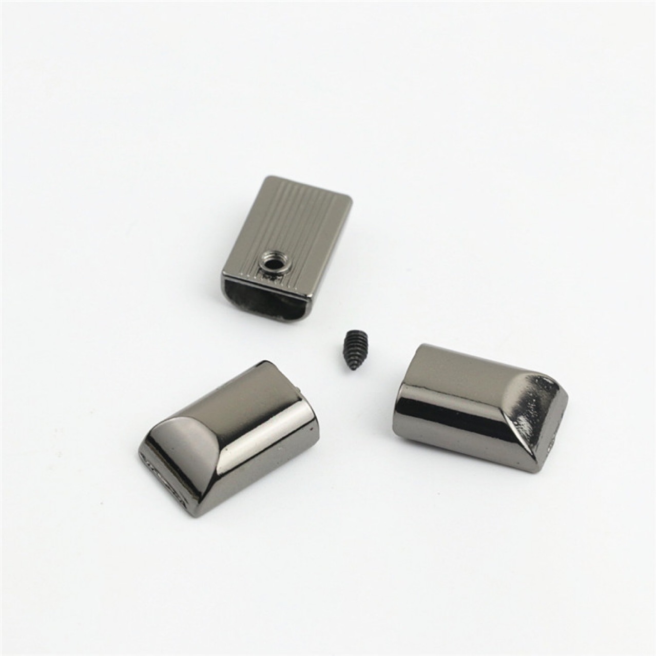 SOURCE manufacturer luggage hardware accessories diy metal pull tail square zipper tail with screw plug tail buckle