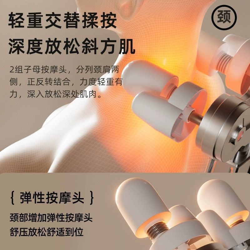 Massager Shoulder, Cervical Spine, Waist, Back, Whole Body Automatic Multi-Functional Cushion, Home Kneading Chair Massager for Delivery