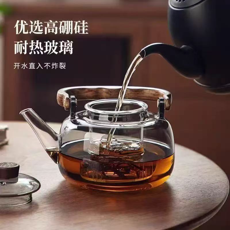 Glass Teapot with Handle, Electric Ceramic Stove, Steaming Health Pot for Autumn and Winter, Suitable for Home and Office, High Aesthetic Value