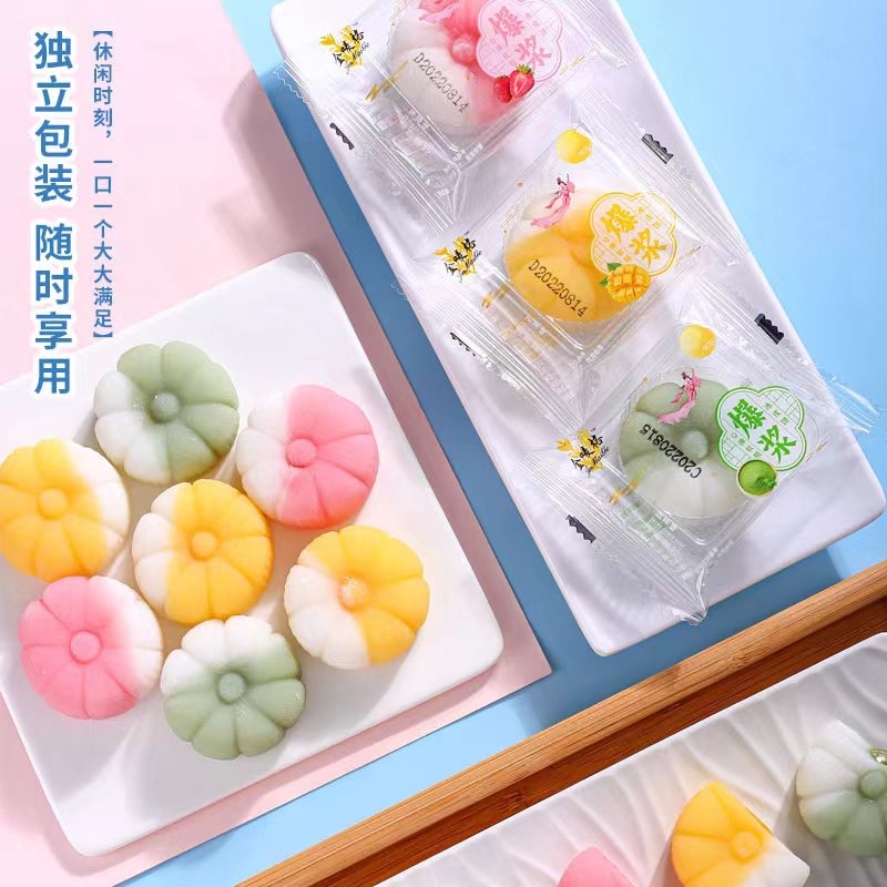 Popcorn flowing heart ice cream moon cake pastry leisure snack multi-flavor fruit moon cake Mid-Autumn Festival gift box gift gift