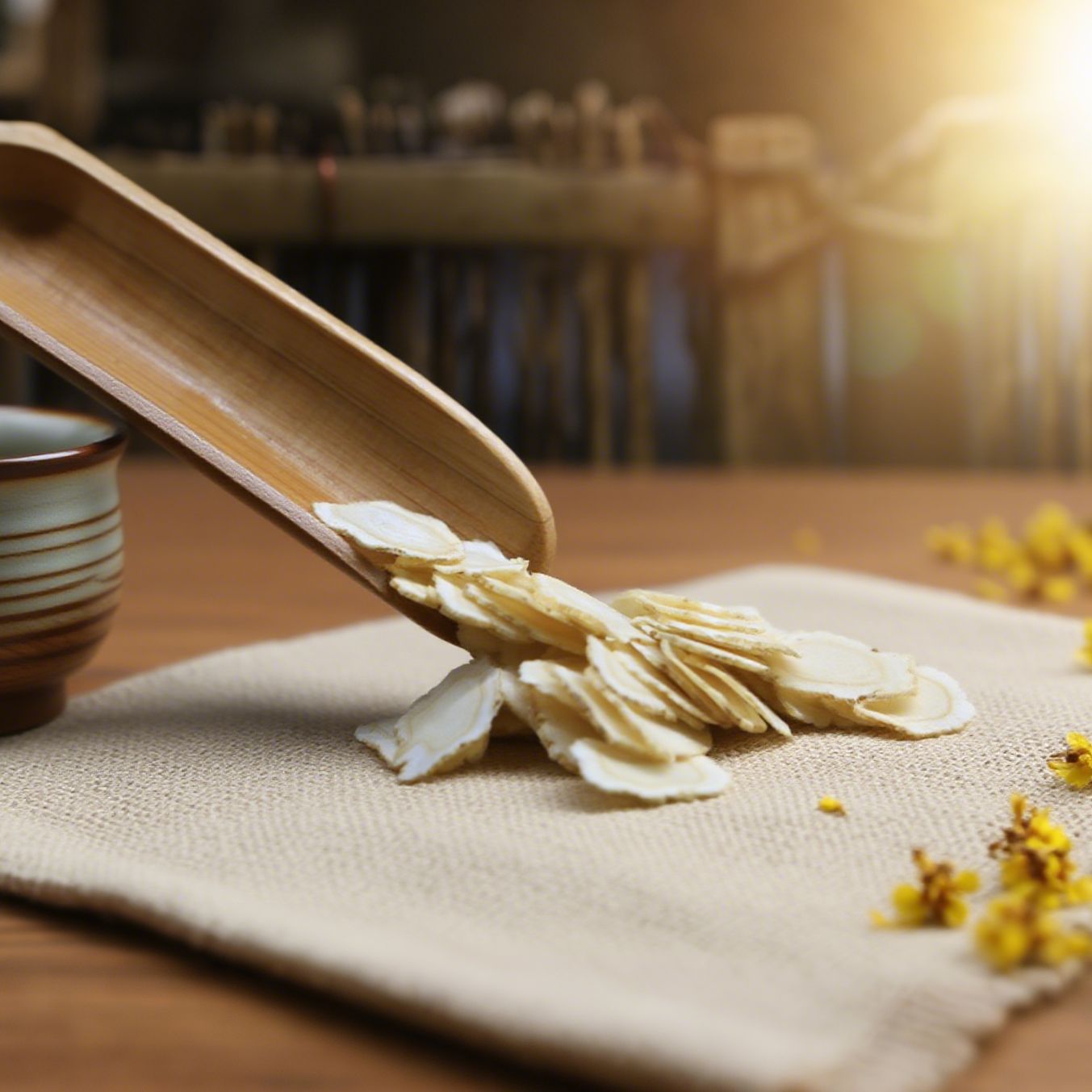 Changbai Mountain Herbal Medicine Wholesale Bulk Ginseng Slices Soft and Hard Sliced Ginseng Slices Mature and Aged Ginseng Slices for Soaking in Water American Ginseng Slices