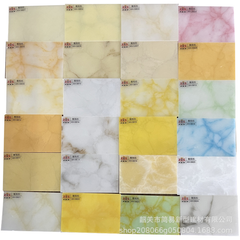 Snowflake transparent stone lamp box doorpost marble background wall decoration artificial imitation marble decoration material modeling cross-border