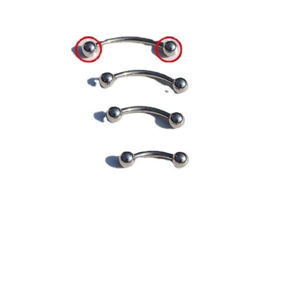 Cross-Border Body Piercing Curved Rod Eyebrow Studs and Ear Studs Multifunctional Factory Direct Sale