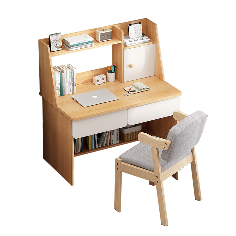 Children's Study desk home Elementary School student desk bookshelf combination bedroom writing desk children's homework desk suit
