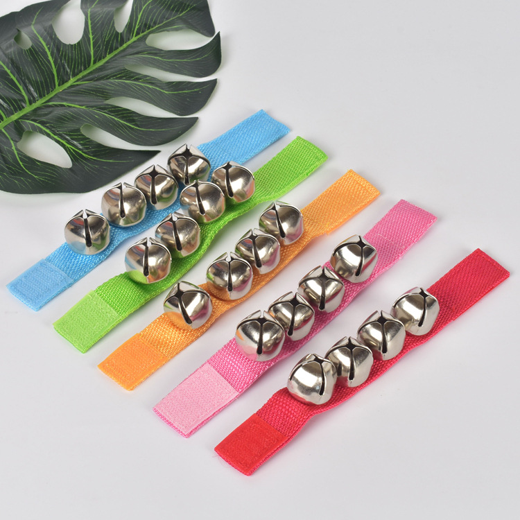 Orff percussion instrument wrist bell baby kindergarten children's dance performance hand bell foot bell hand bell early teaching aid