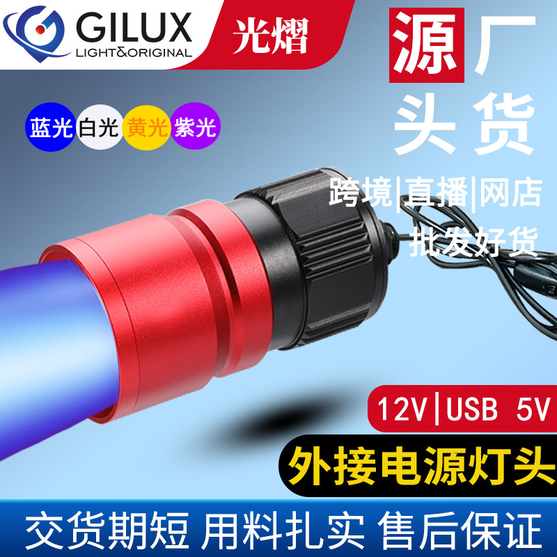 Фабричная ночная рыболовная лампа, синяя и фиолетовая лампа для рыбалки, супер яркая, мощная лампа для рыбы, внешний фонарик