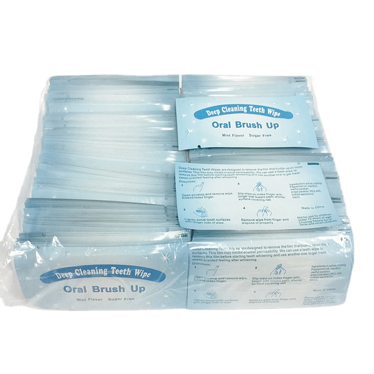 [Ready Stock Wholesale] Mint Flavored Oral Care Tooth Wipe/Tooth Cleaning Tablets Disposable Finger Cots Export