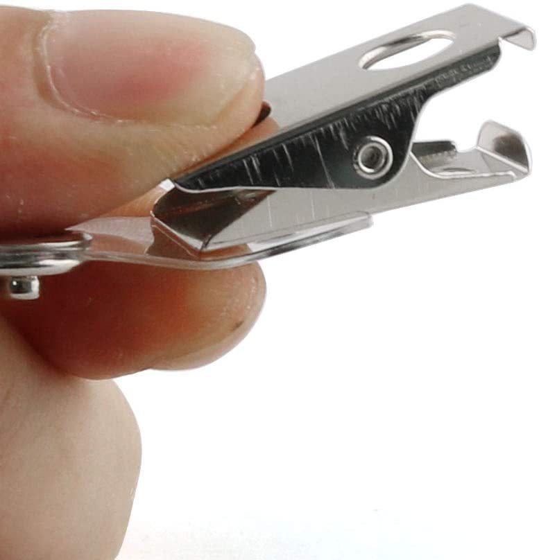 Certificate factory license clip metal badge clip double hole metal badge clip and transparent PVC band for badge clip