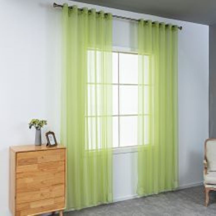 Factory supply color Trilon curtain window screen white solid color gauze curtain bedroom hotel cross-border foreign trade Wholesale