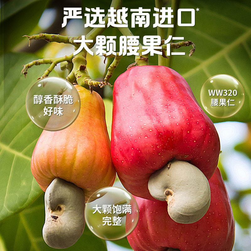 New Baicao Flavor Cashew Nuts 28g Bagged Nuts Vietnamese Nuts Snacks Small Package Portable Wholesale