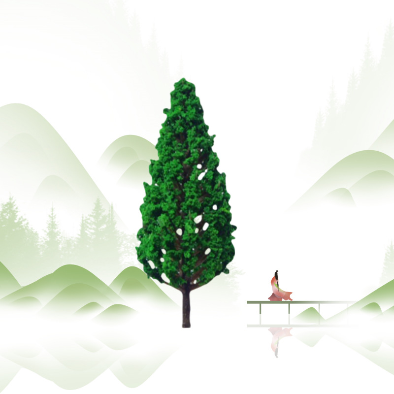 Miniature Scene Landscape Model Tree Mini Landscaping Small Tree Plastic Green Pine Tree Building Sandtable Handmade Material