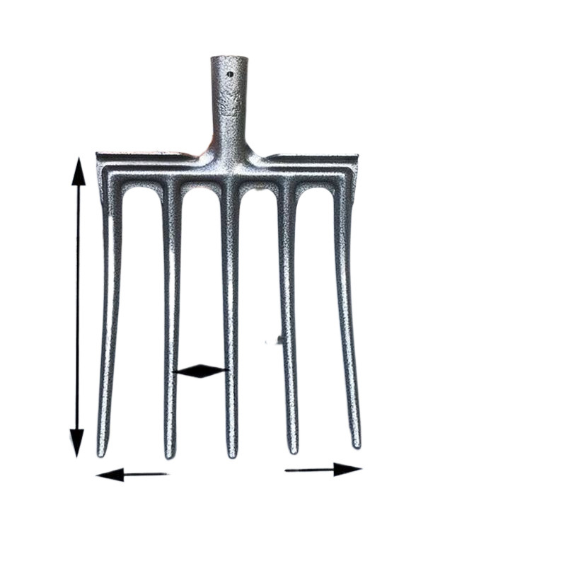 Thickened Steel Fork for Digging and Turning Soil, Manganese Steel, Full Four-Tooth Tool for Digging Ginger, Five-Tooth Tool for Digging Onions and Garlic, and Others