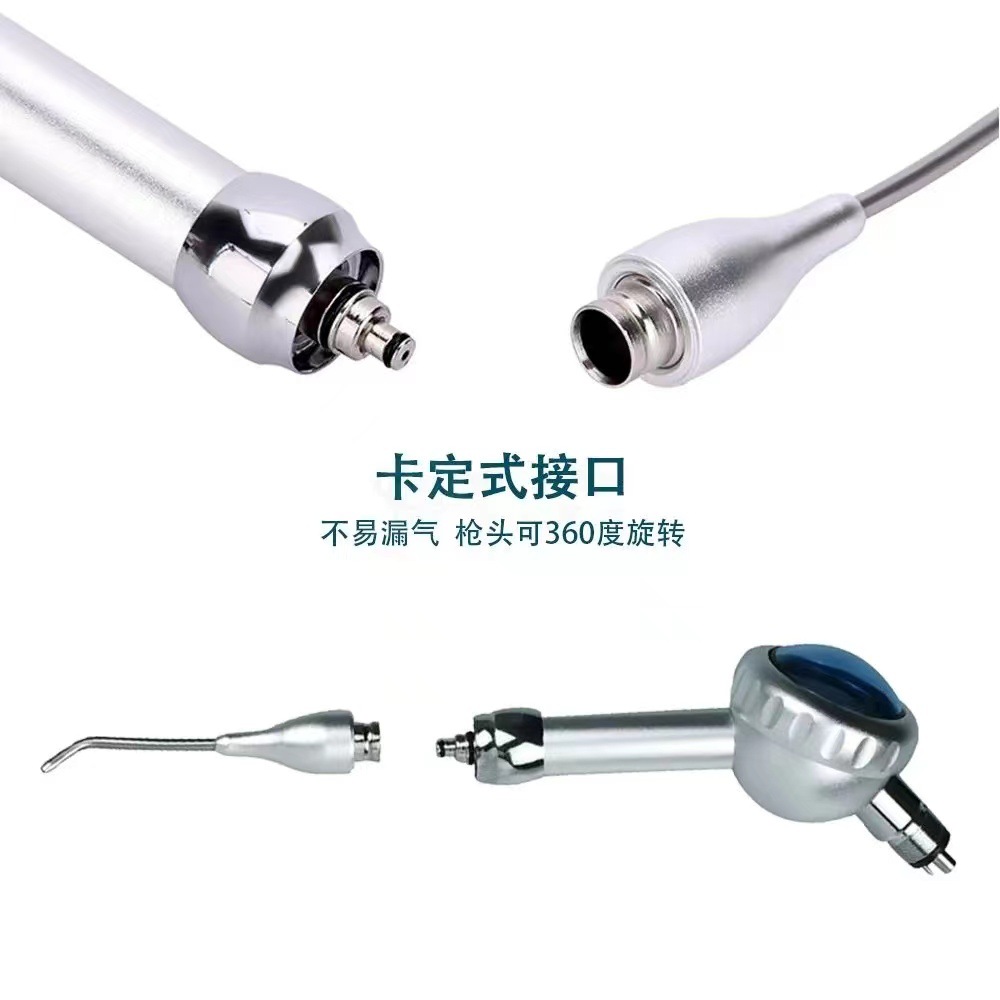 Dental sandblasting gun teeth whitening sprayer oral whitening teeth polishing stainless steel sandblasting gun with 2 holes 4 holes