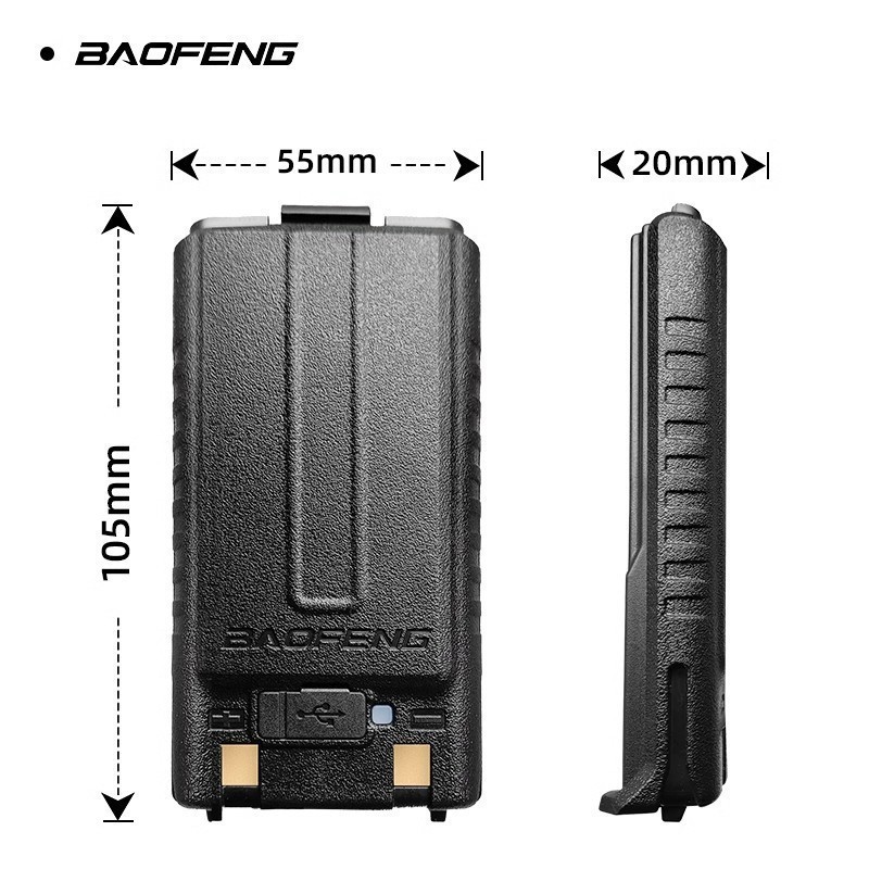 Ready Supply of Baofeng Walkie-Talkie Lithium Battery Uv5Rm5Rh5Rhpro Large Capacity 3800Ma Extended Typec