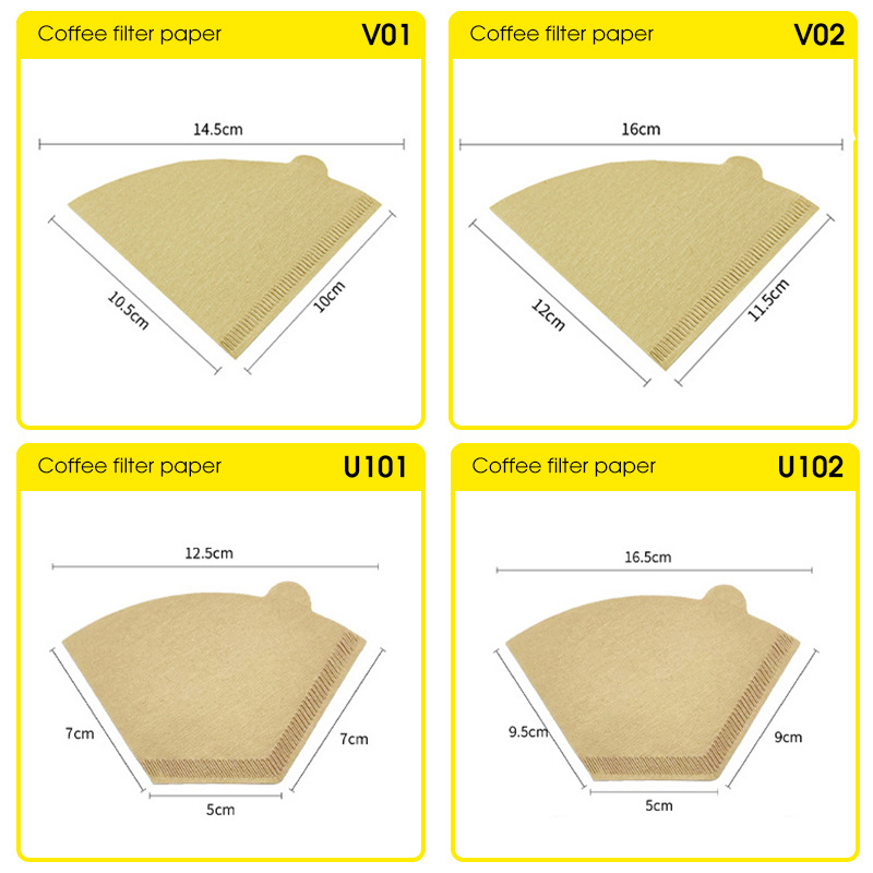 Cross-border foreign trade wholesale V60 coffee filter paper puree filter paper V01OPP bag hand punching appliance V02 white