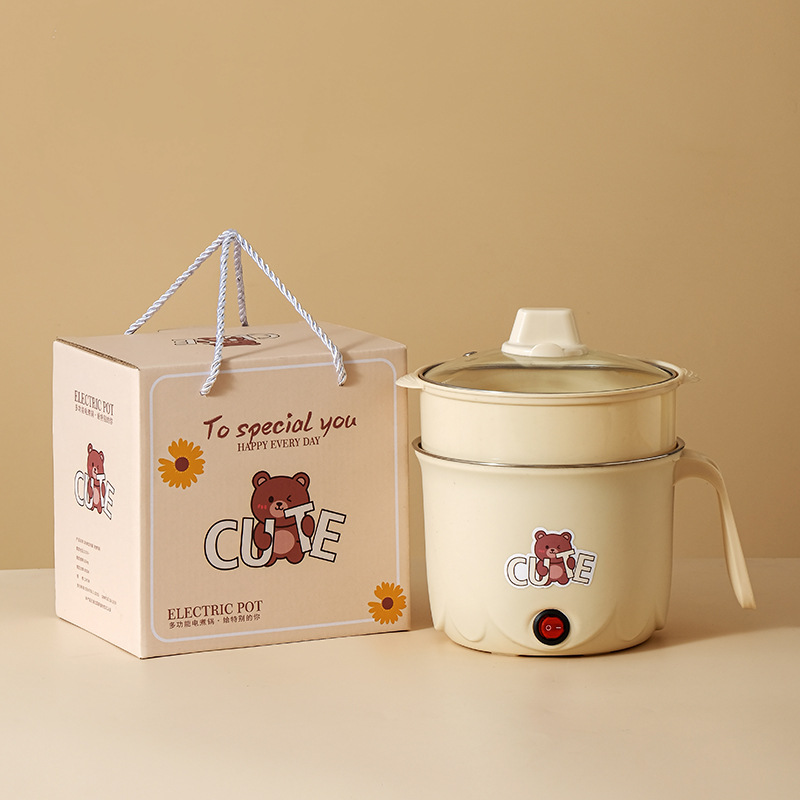 Multifunctional Electric Cooking Pot Dormitory Mini Noodle Pot Opening Small Gift Integrated Electric Cooking Pot Electric Hot Pot Accompanying Gift