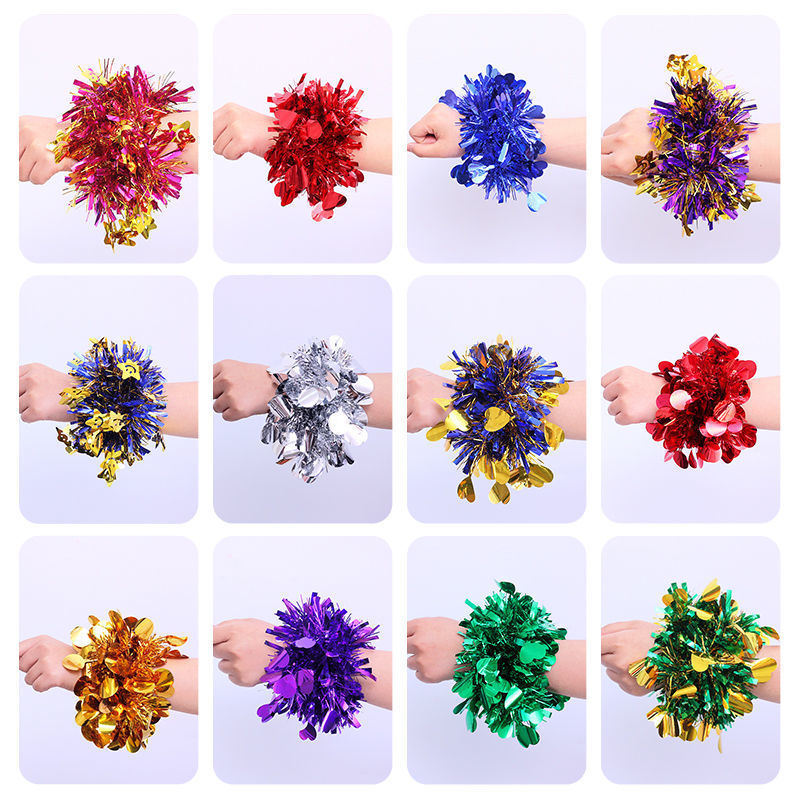 Kindergarten Dance Wrist Flower June 1 Children's Festival Watch Performance Sequins Bracelet Flower Games Props Bell