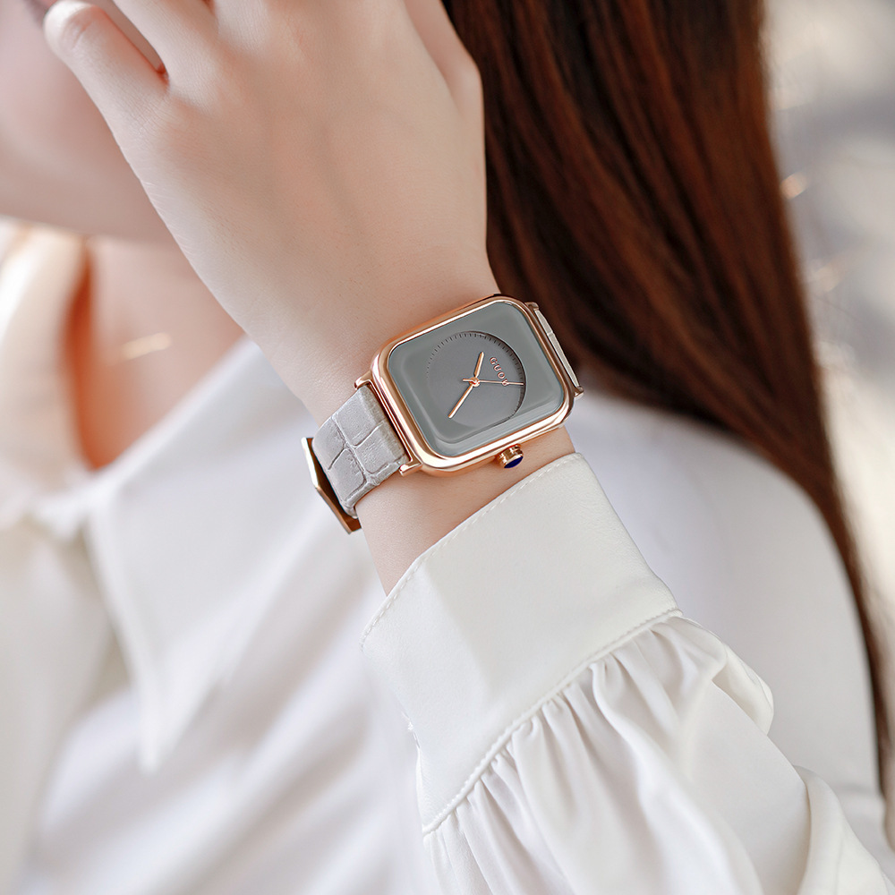 GUOU GUOU ladies watch all-match Fashion Square temperament belt watch simple neutral quartz watch women's watch