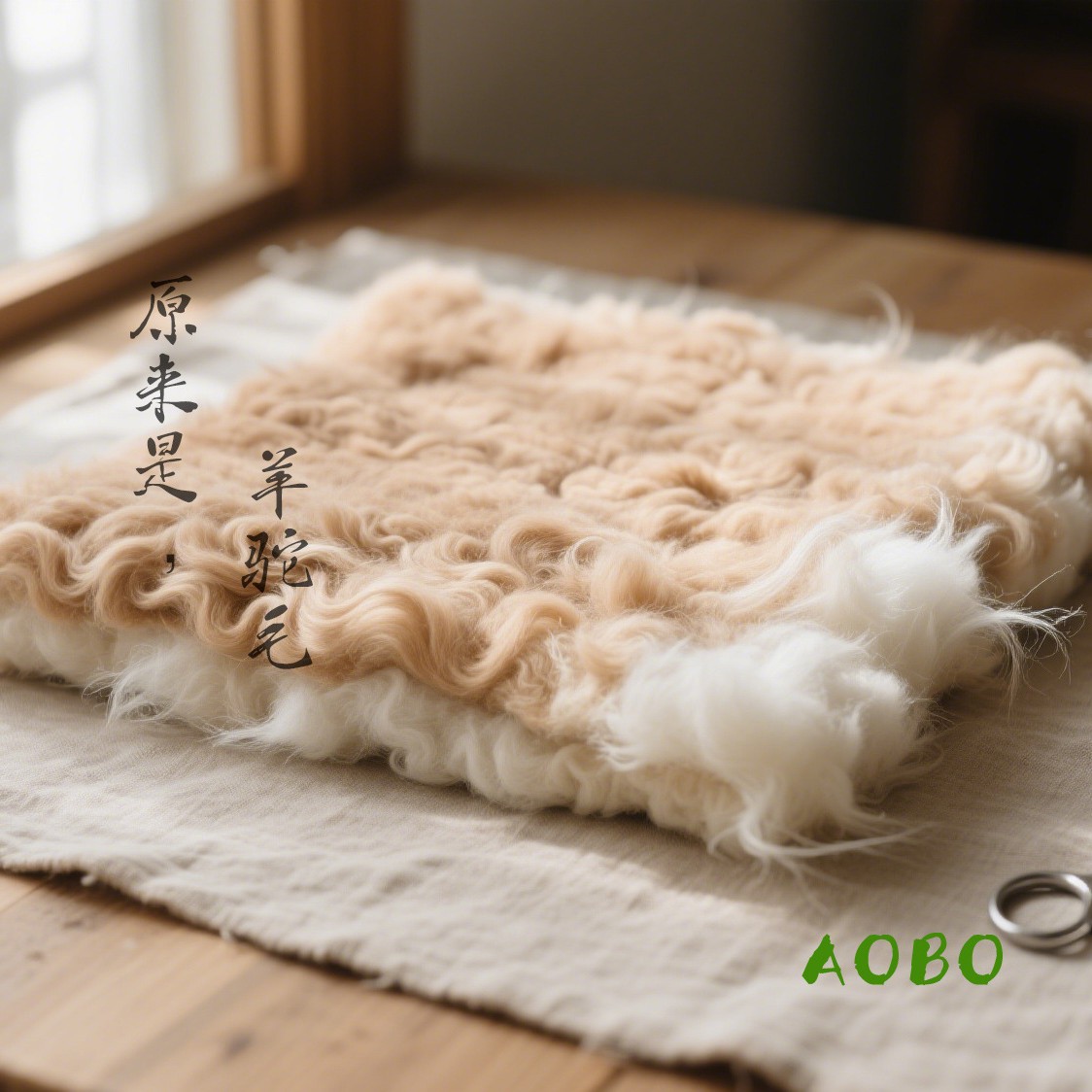 Aobo Alpaca Wool Batting Natural Warm and Moisture-Absorbent Clothing Home Textile Filling Shandong Factory Direct Batch Quality Assurance