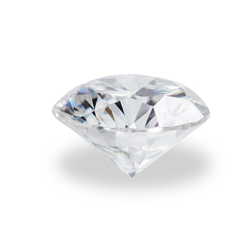 white transparent round artificial gemstone pointed zircon bare stone high quality cubic zirconia crystal rhinestone diy