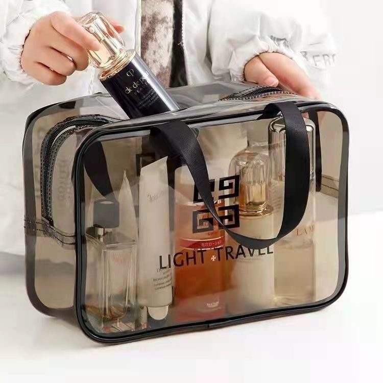 Travel Dry and Wet Separate Transparent Cosmetic Storage Bag Toiletry Bag Portable Large Capacity Waterproof Storage Bag