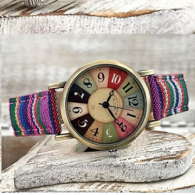 Cross-border New Creative Daily Accessories Watch Color Strap Ethnic Style Portable Accessories