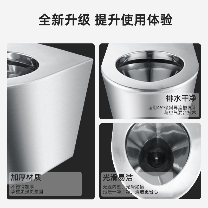 [Customized] Manufacturer Wholesale 316/304 Stainless Steel Toilet Integrated Toilet for Prisons, Airports, and Ships